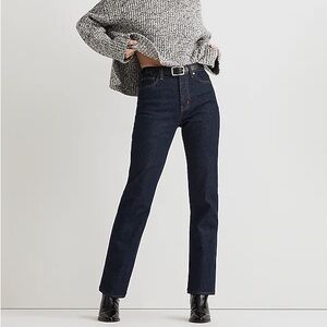 Madewell Perfect Vintage Straight Leg Jean ‘Norman Wash’ Dark Size 29